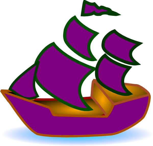 Purple Boat Clip Art at Clker