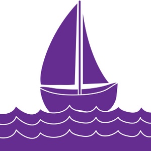 sailboat clipart purple