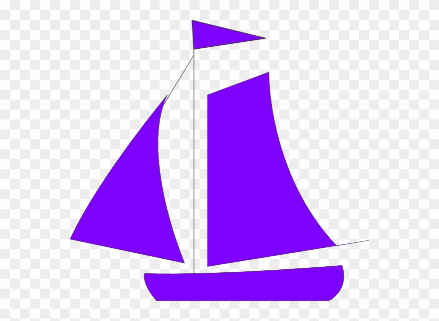 Purple sail boat.