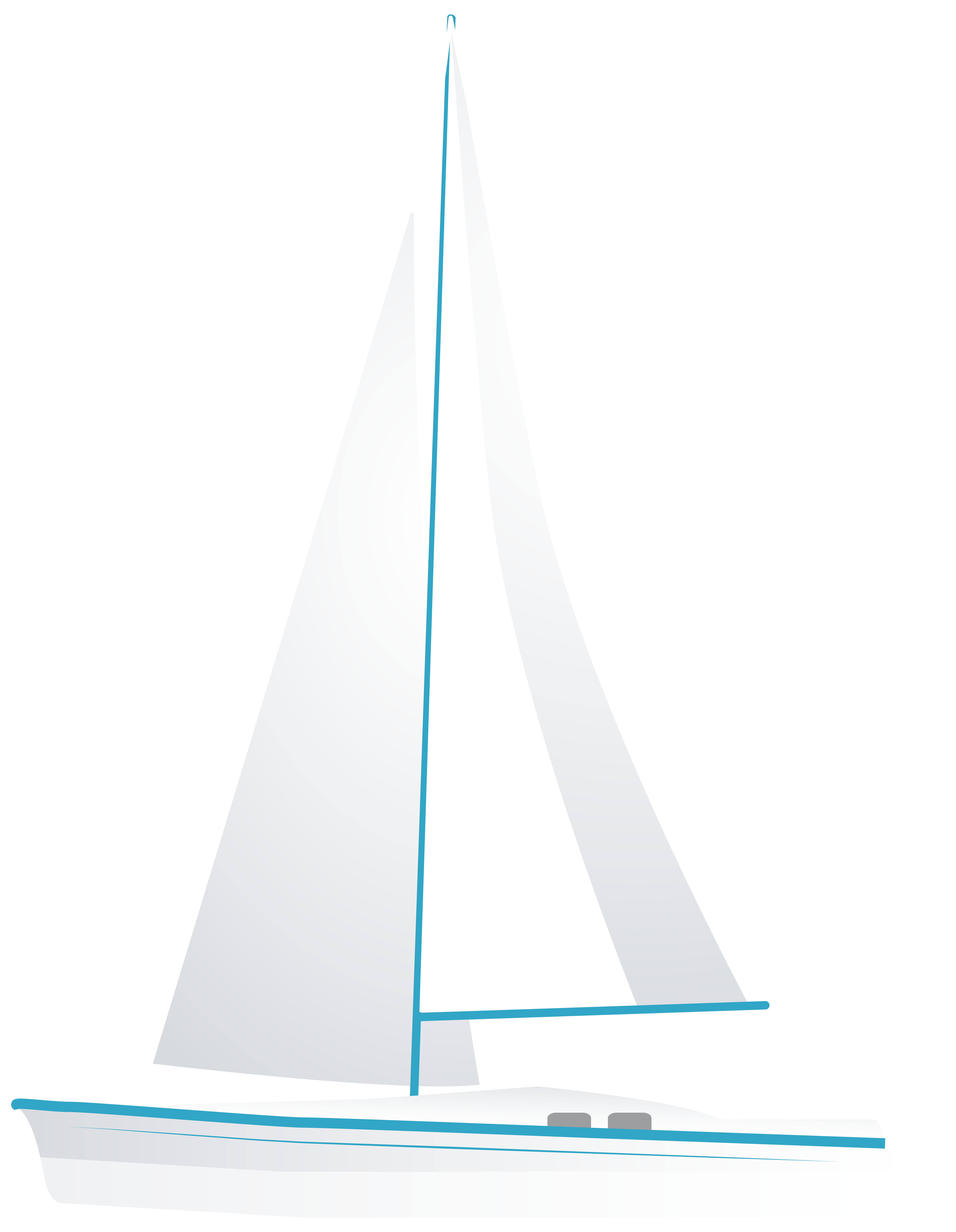 White Sailboat PNG Clip Art