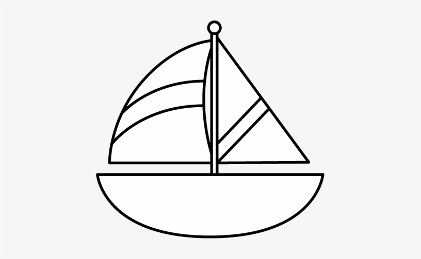 Black And White Striped Sailboat