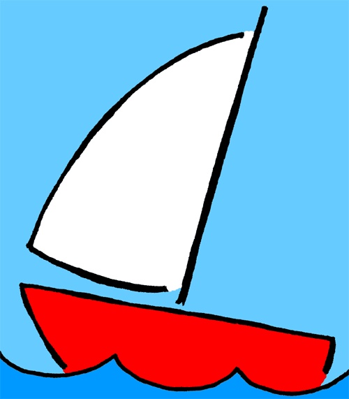 Sailboat sailing clipart.
