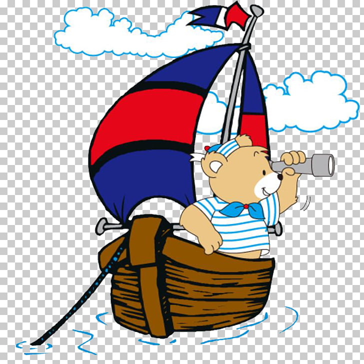 Sailing ship Cartoon Illustration, Sailing PNG clipart