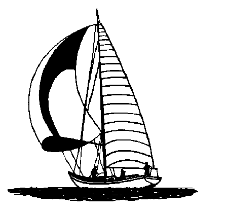 Sailboat clipart black and white