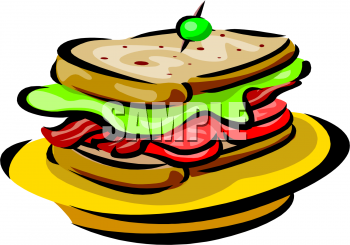Clip Art Picture of a BLT Sandwich