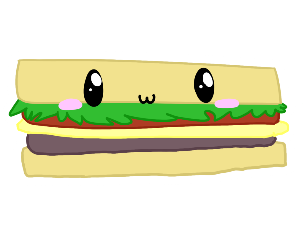 Sandwich clipart kawaii.