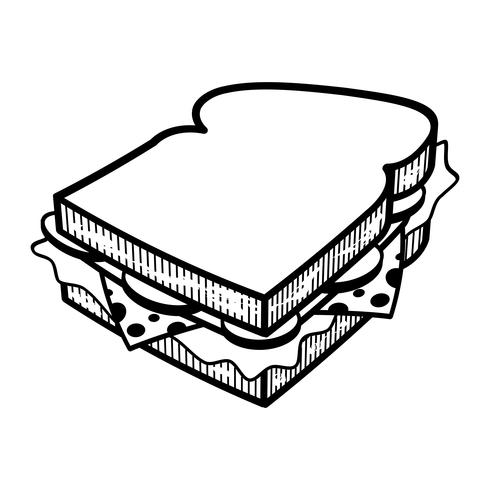 Sandwich cartoon vector.