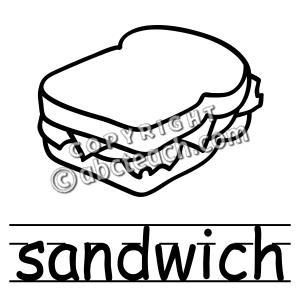 Sandwich Clip Art Black And White