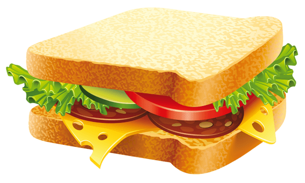 Sandwich illustration transparent.
