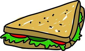 Triangle sandwich clipart.