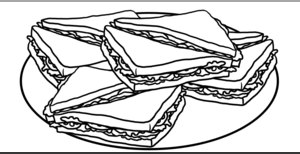 Sandwich clipart black and white clipart images gallery for