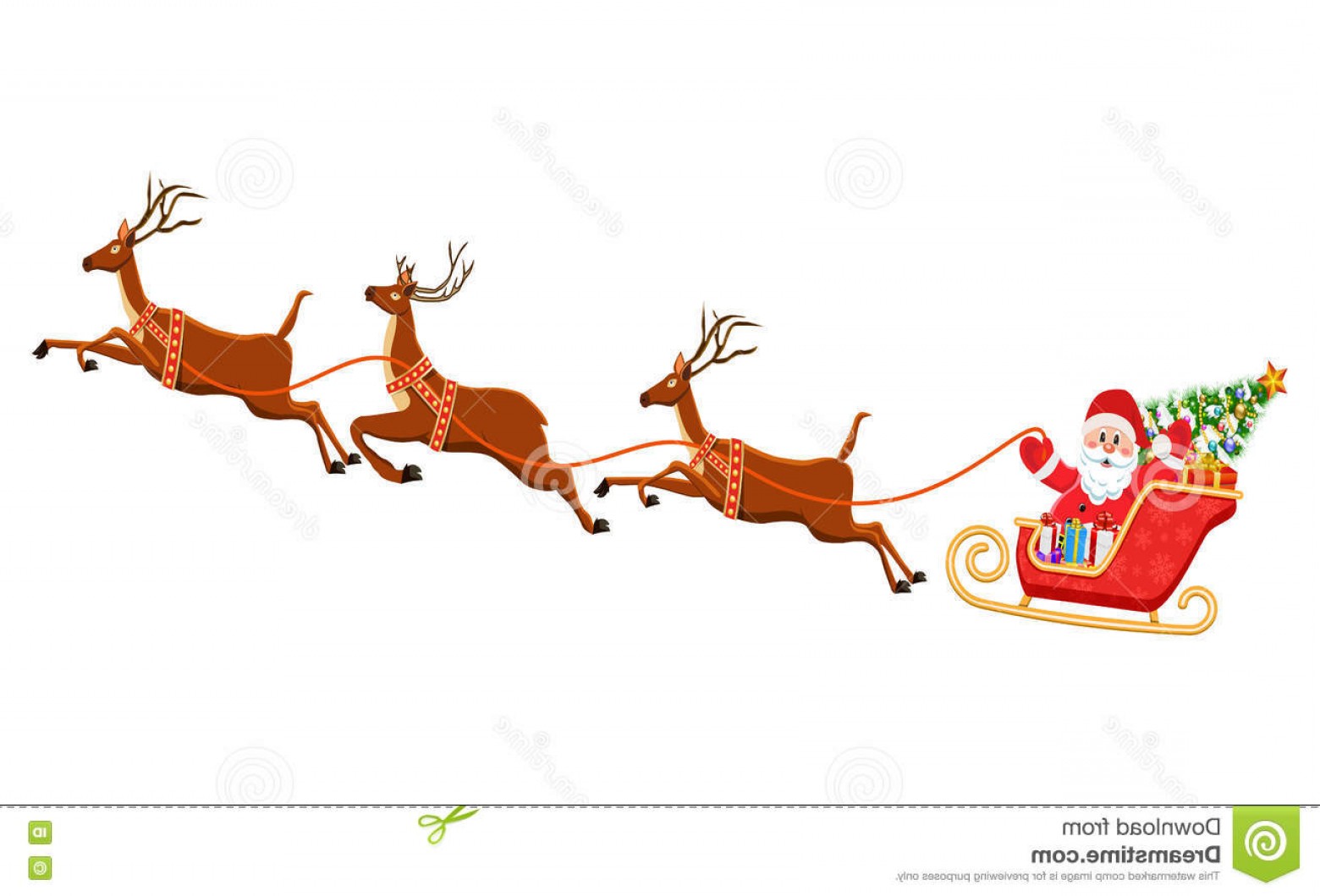 Flying santa sleigh.