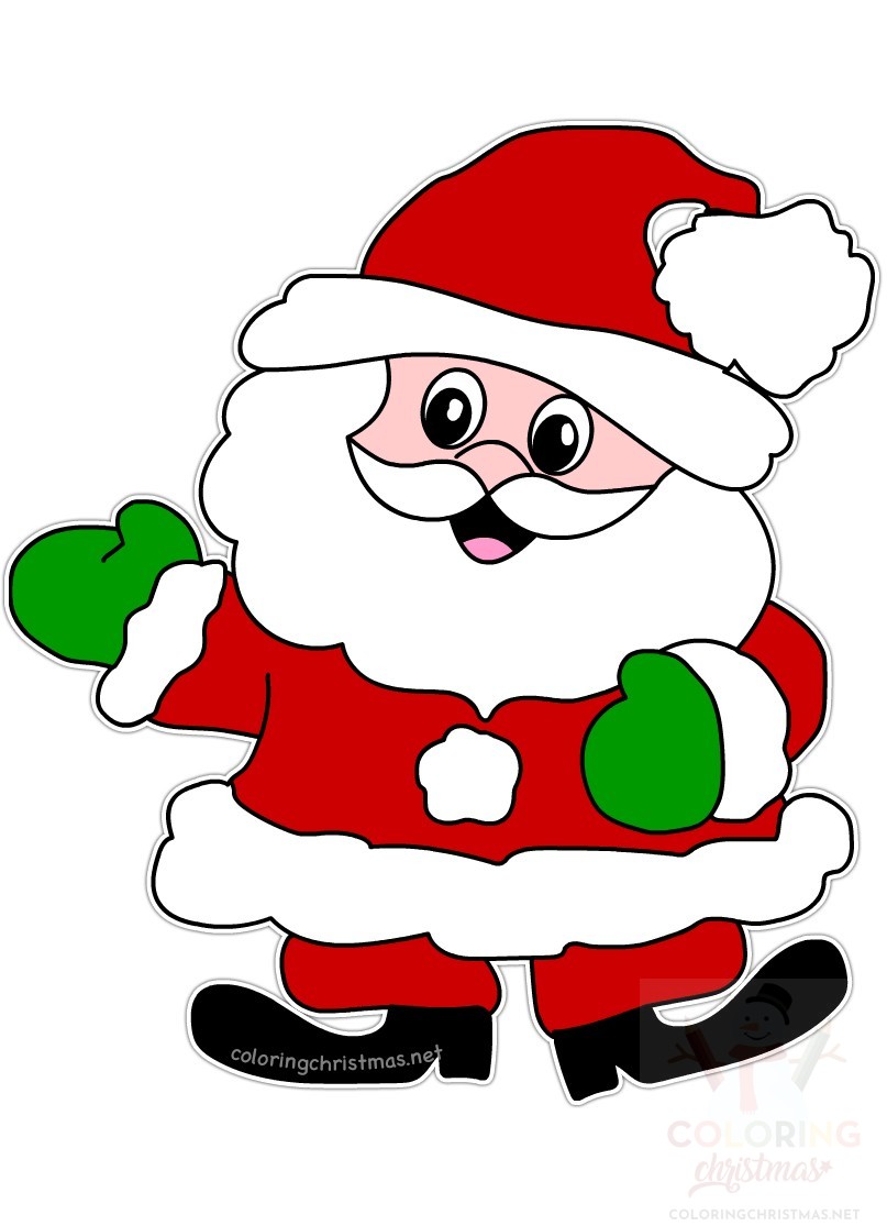 Happy Christmas Santa Claus printable