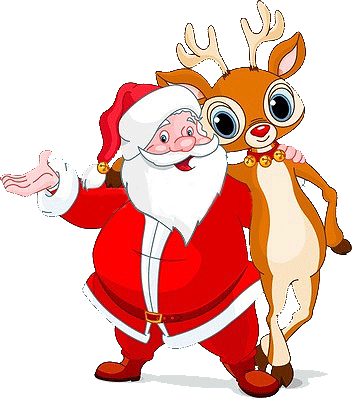 Santa reindeer pictures free