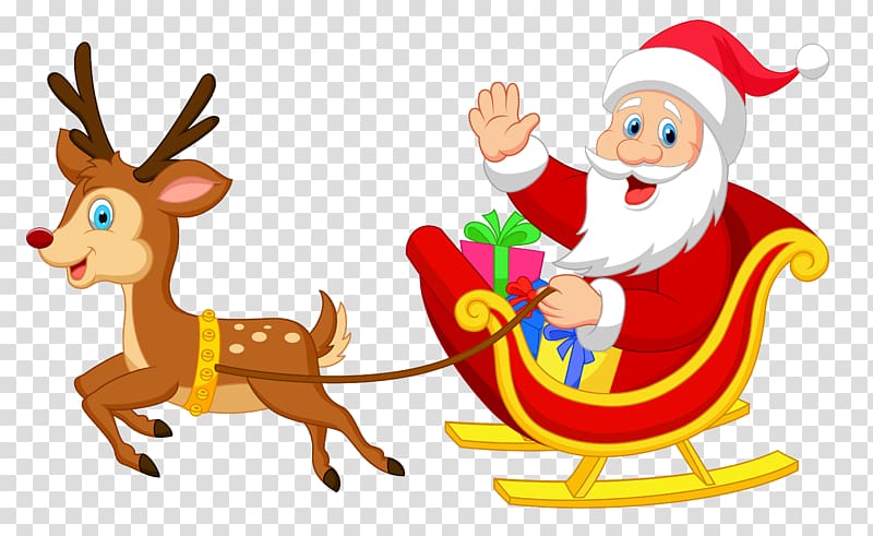 Reindeer Santa Claus Christmas ornament Illustration, Santa