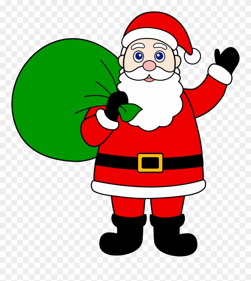Santa Claus With Sack Of Gifts Clipart