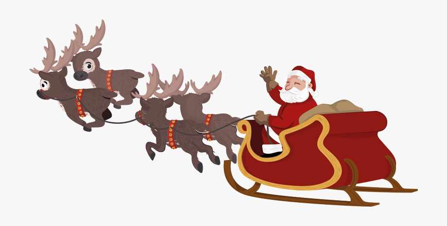 Santa sleigh transparent.