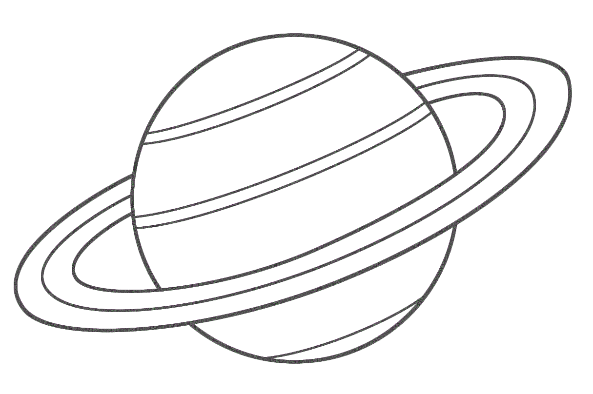 Free Saturn Clipart Black And White, Download Free Clip Art