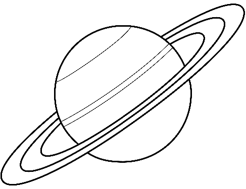 Free Saturn Clipart Black And White, Download Free Clip Art