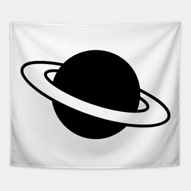 Saturn Ring Planet Silhouette Icon