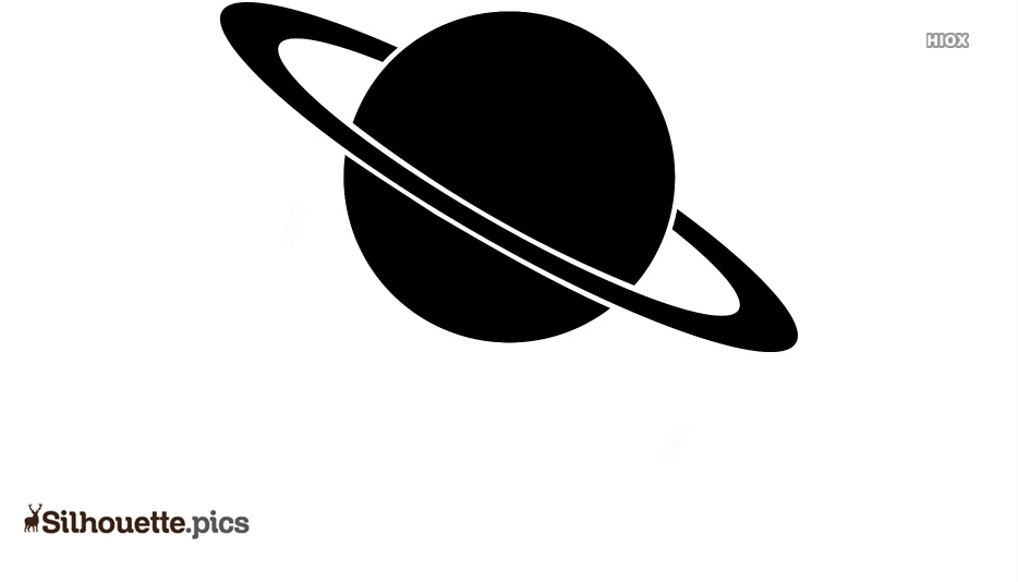 Saturn planet Silhouette Vector, Clipart Images, Pictures