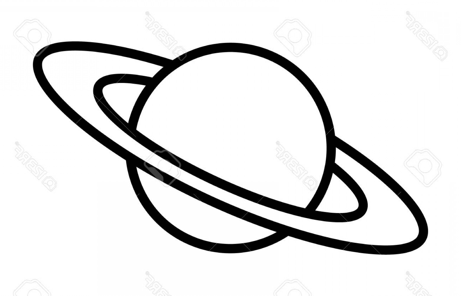 Saturn planet drawing.