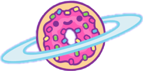 Saturn pastel color tumblr aesthetic donut sweet planet