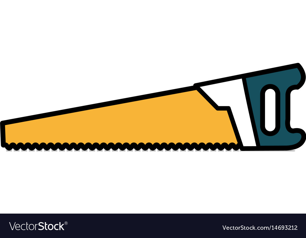 Handsaw construction tool isolated icon