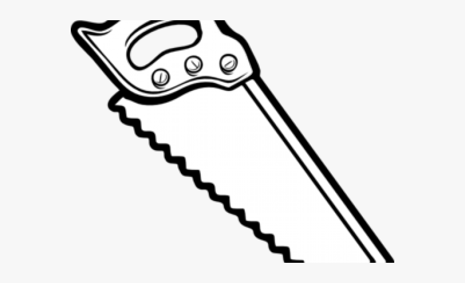 Hand Saw Clipart Black And White