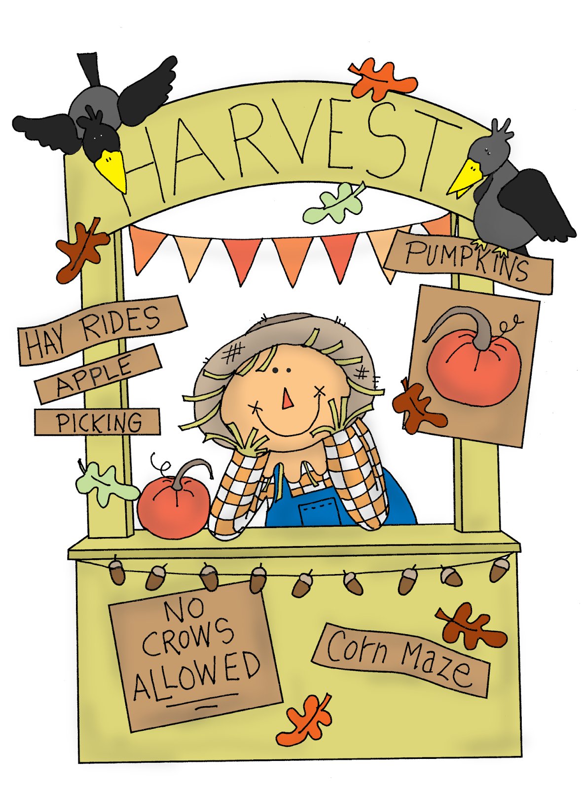Harvest clipart scarecrow.