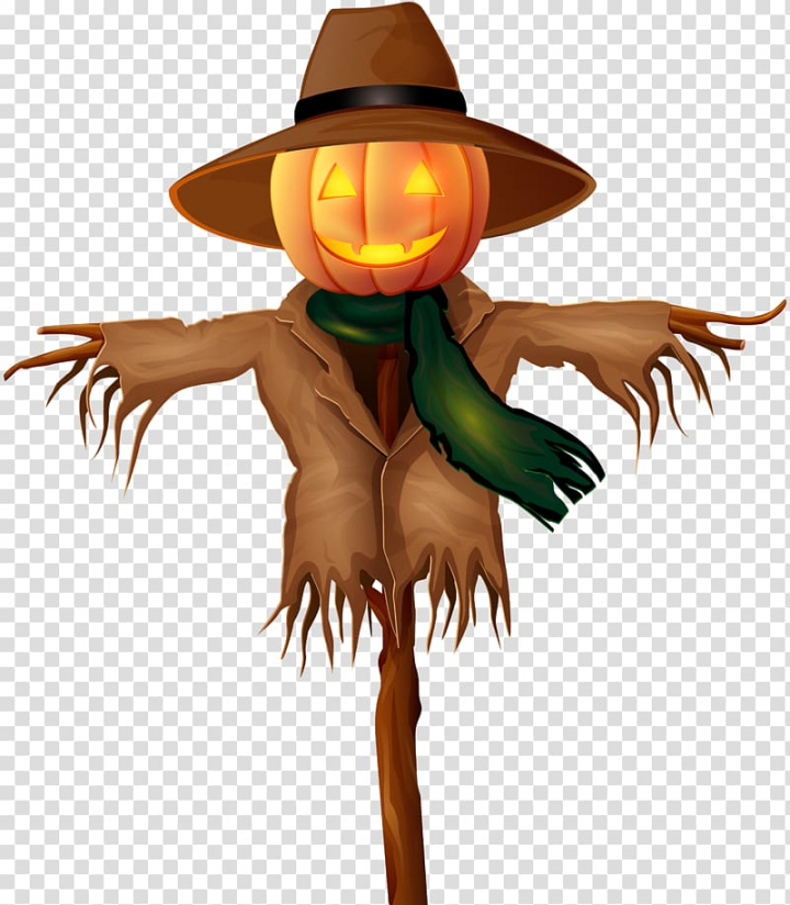 Scarecrow , Hat Tree Character Illustration, Halloween