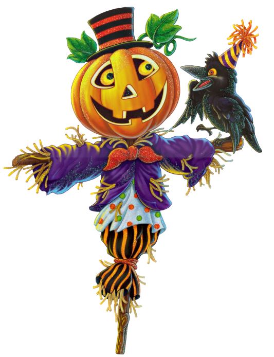 Scarecrow pumpkin clip.