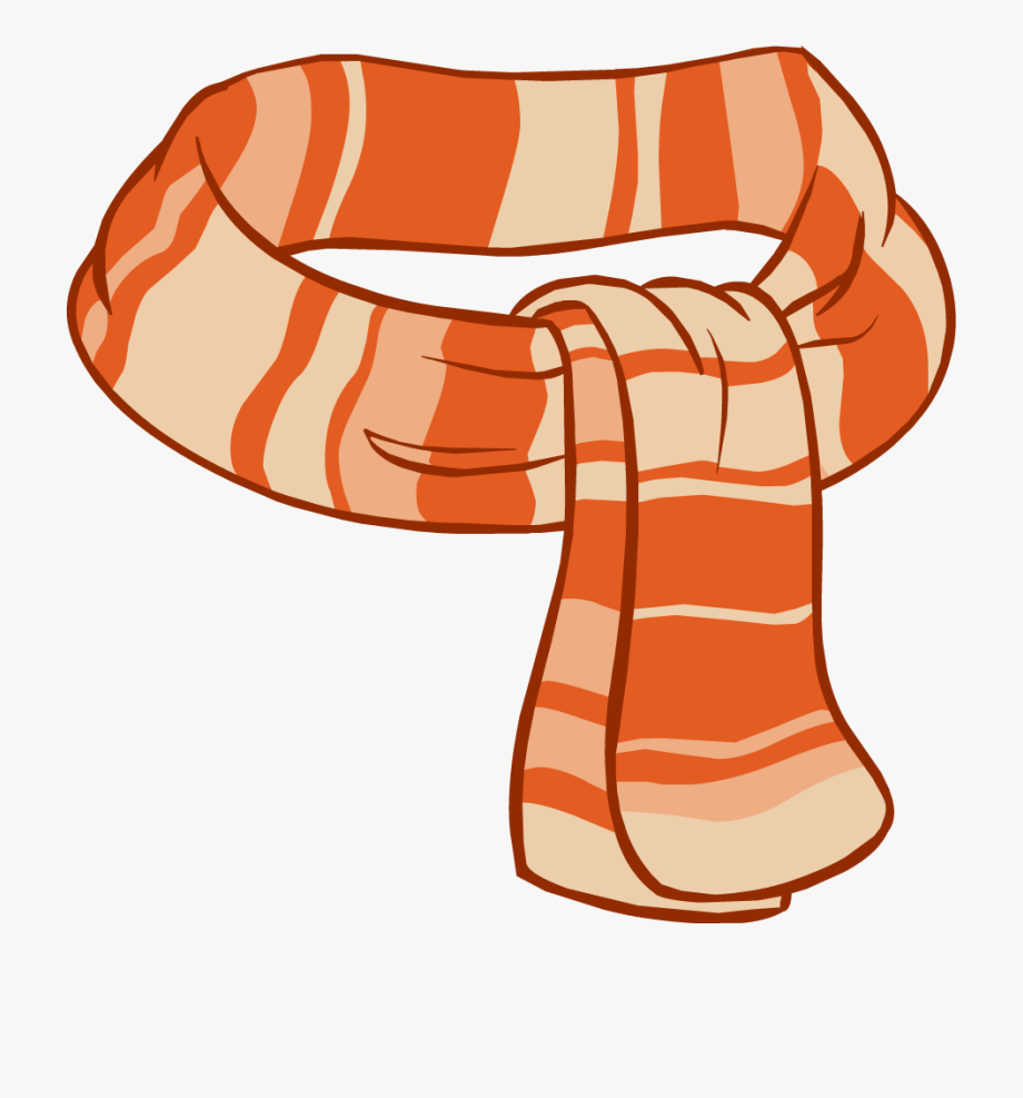 Orange scarf scarf.