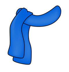Blue scarf clipart.