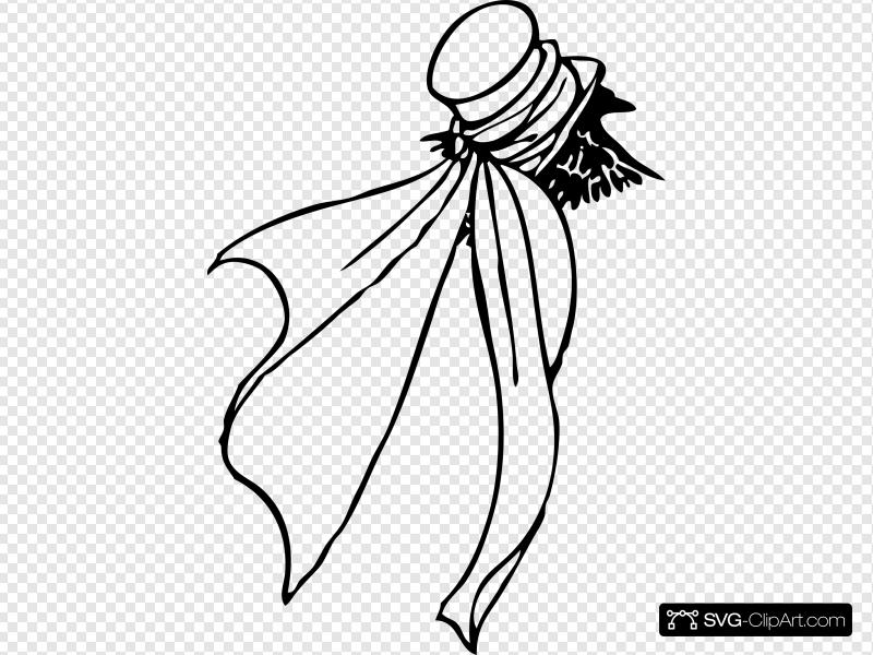 Hat Scarf Outline Clip art, Icon and SVG