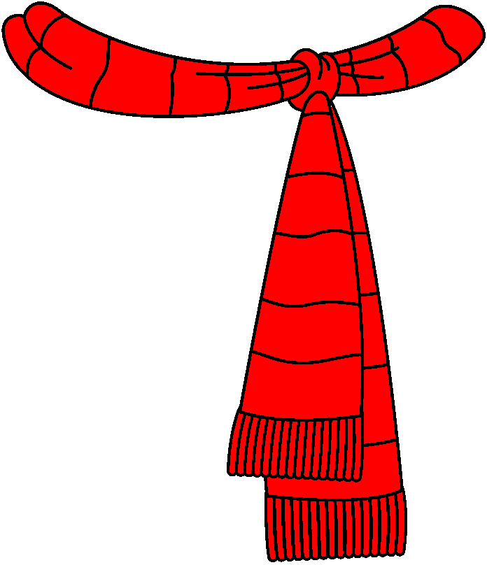 Red scarf cliparts.