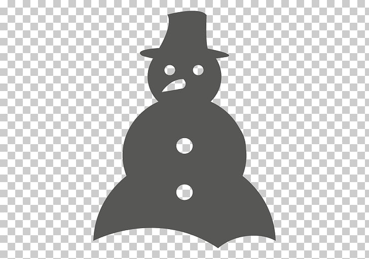 Snowman Scarf Silhouette Christmas, snowman PNG clipart