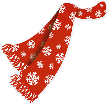 Snowman scarf clipart