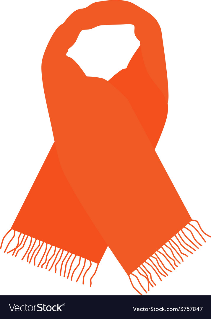 Orange winter scarf