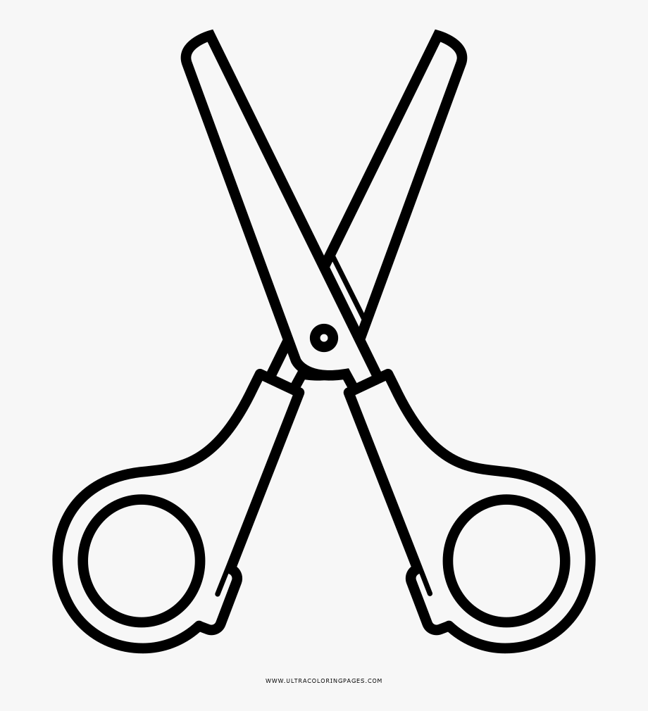 Scissors coloring page.