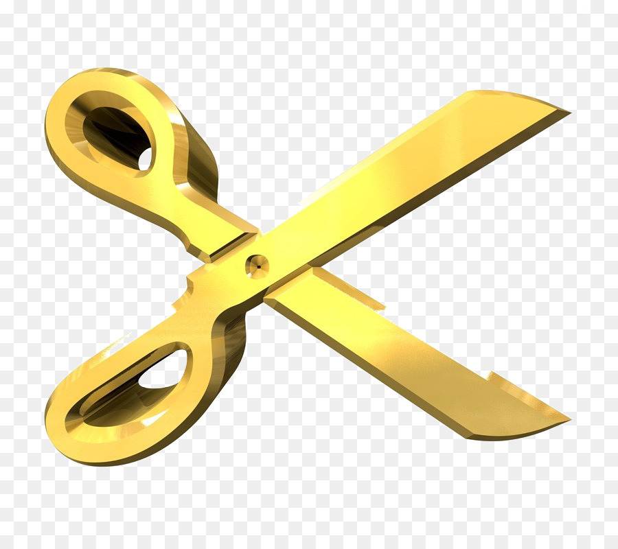 schere clipart golden scissors