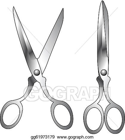 schere clipart silver scissors