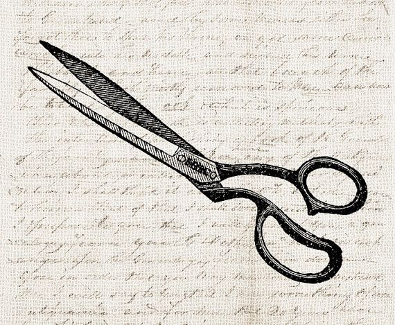 Vintage sewing scissor.