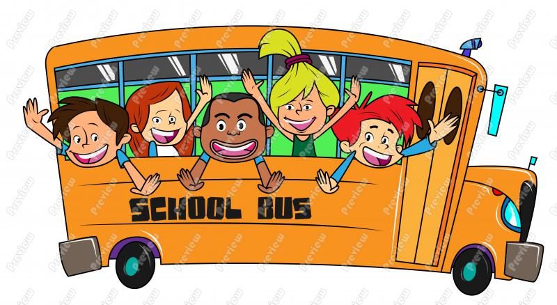 Nice Cartoon School Bus Clipart