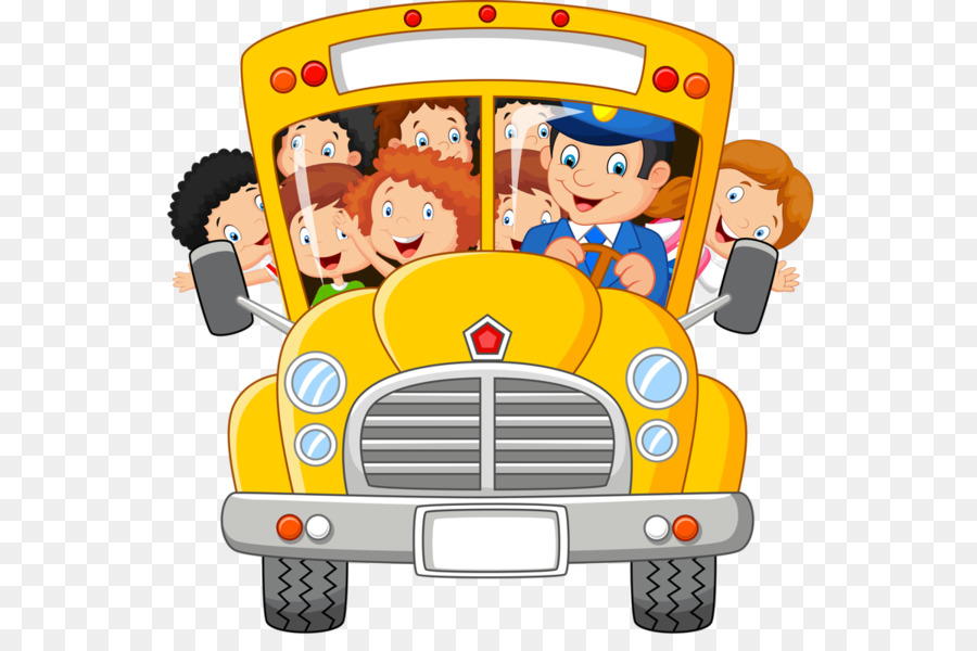 Cartoon school bus.