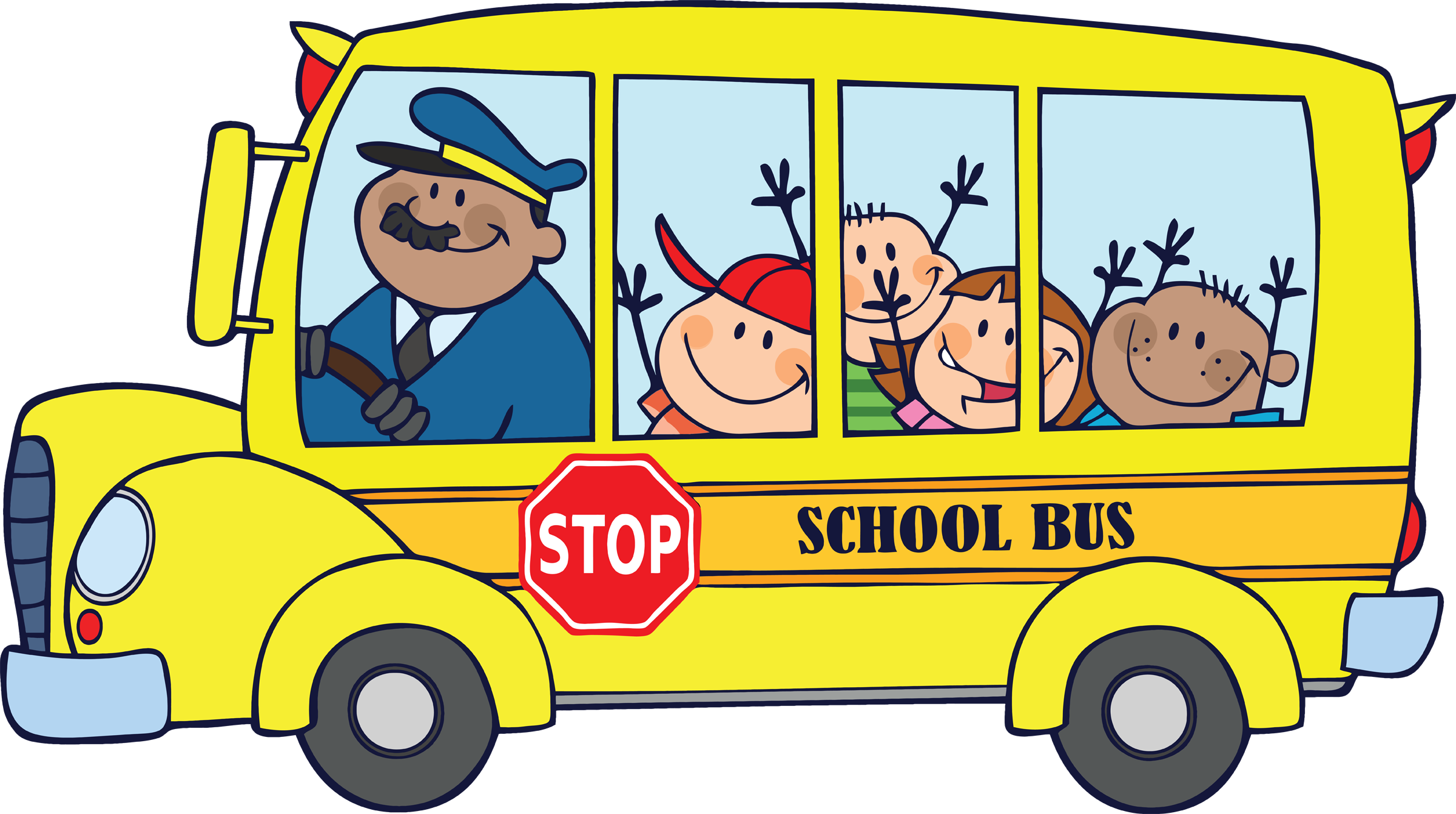 Cute school bus clipart free