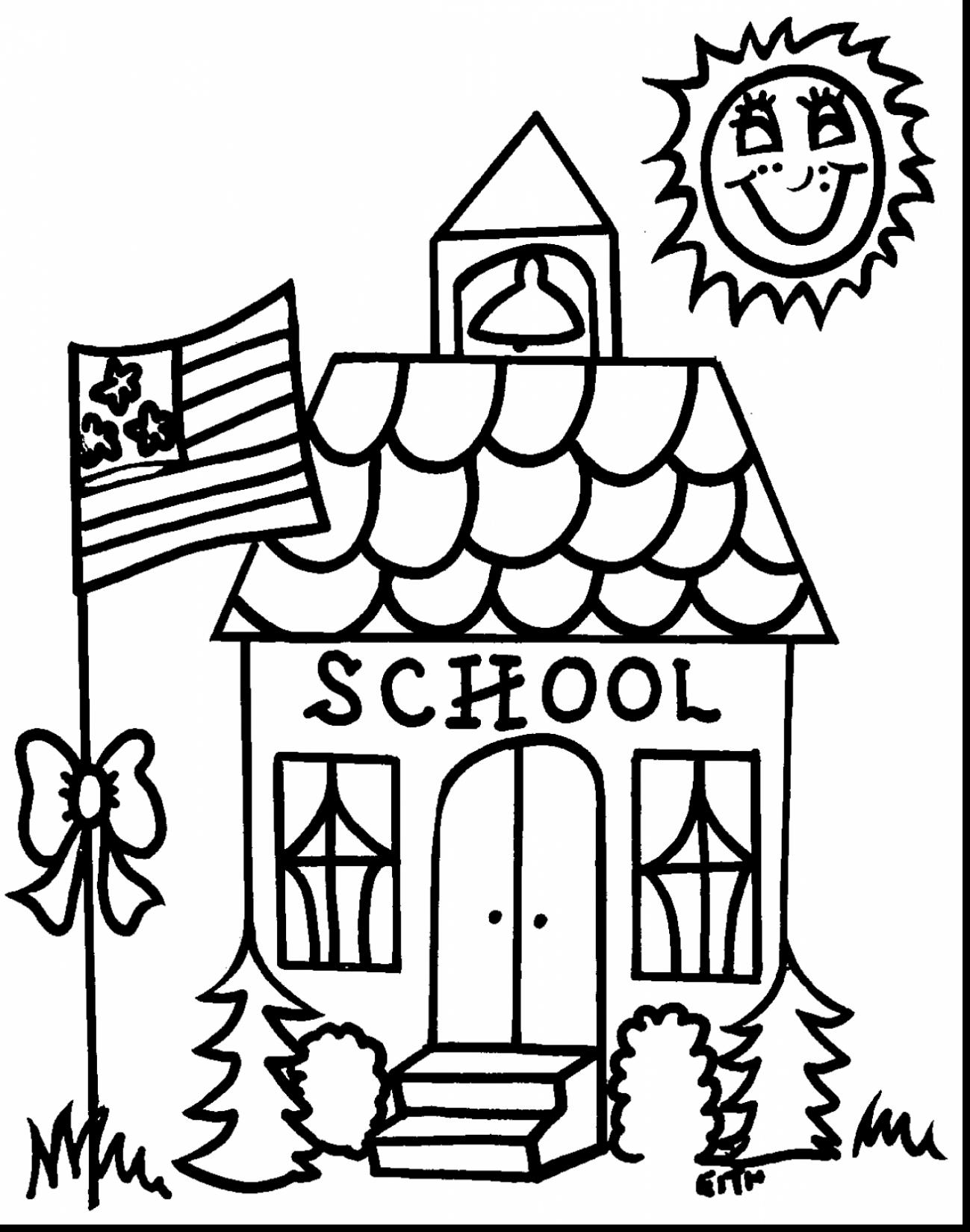 school clipart black and white kindergarten