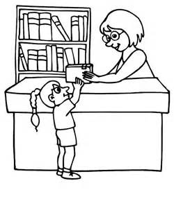 School Library Clipart Black And White