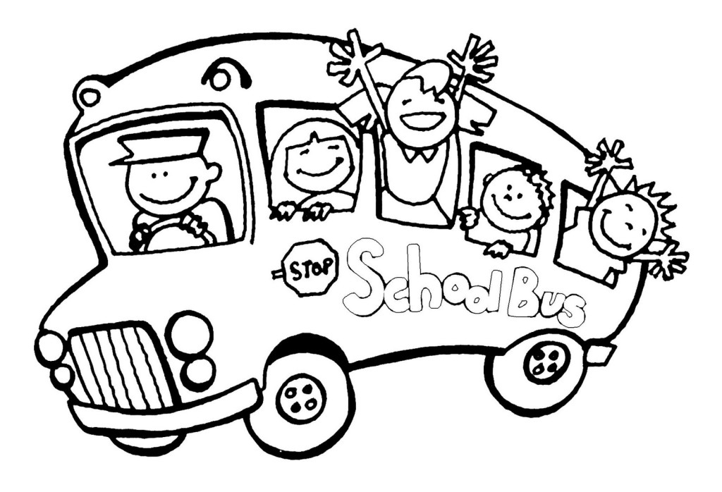 Bus black and white free printable school bus clipart