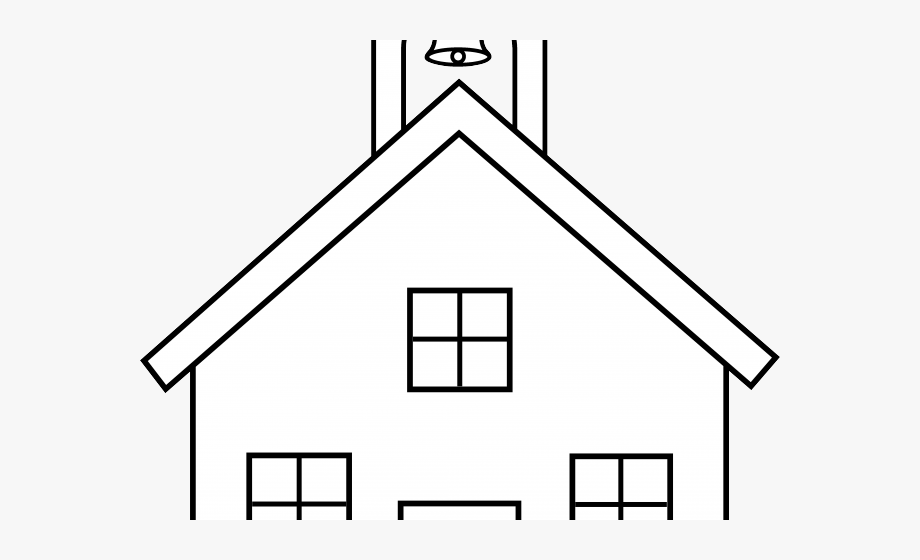 school clipart black and white schoolhouse